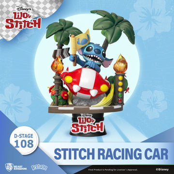 Beast Kingdom DS-108 Disney Stitch Racing Car Diorama Stage D-Stage Figure Statue